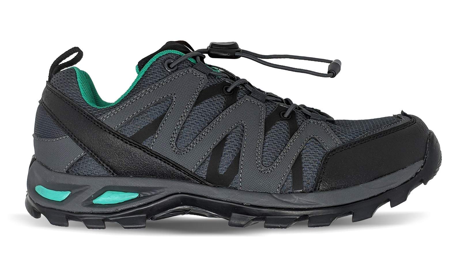 Men's Explorer Leather & Mesh Hiking Shoes - Lightweight Outdoor Trekking Boots for Mountain Climbing, Trail Walking & Camping Adventures