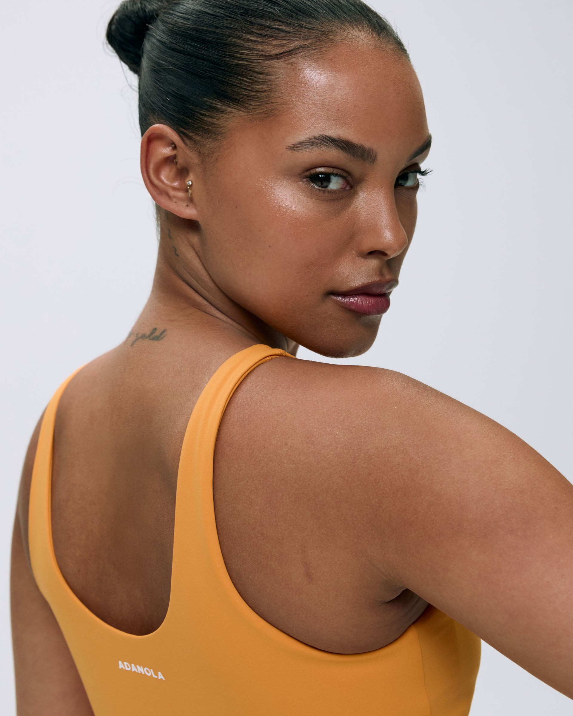 Ultimate Racer Front Scoop Back Top - High Performance Racing Shirt in Mango Orange | Perfect for Track Days, Motorsport Events & Racing Enthusiasts
