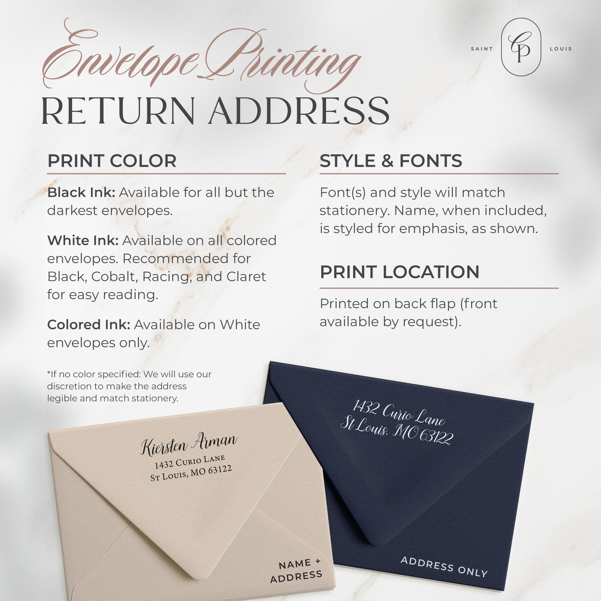 Personalized Note Cards with Custom Name in Elegant Script Font - Flat Stationery Set with Envelopes for Women | Perfect for Thank You Notes, Wedding Invitations, Bridal Showers & Special Occasions