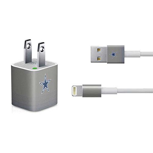 Official NFL Dallas Cowboys iPhone Charger Skin (5W USB) - Custom Decal Compatible with iPhone Chargers | Perfect for Home, Office & Travel Accessories