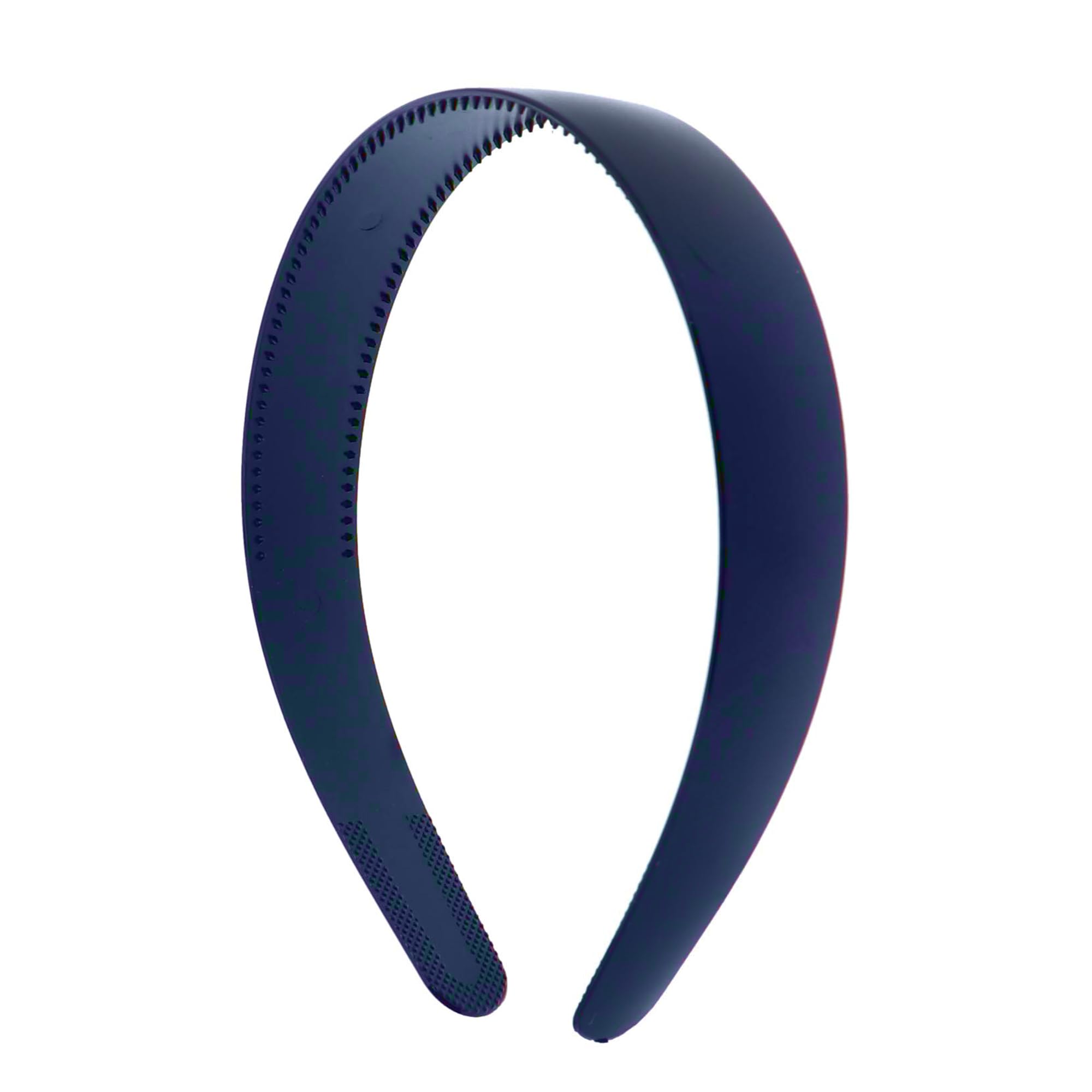 Motique Navy 1 Inch Plastic Hard Headband with Teeth for Women & Girls - Perfect for Sports, Workouts, and Everyday Hair Styling