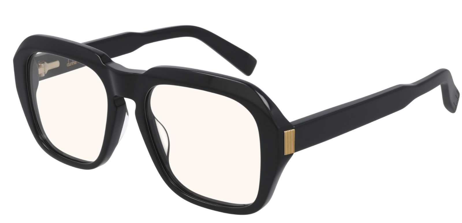 Dunhill DU0001S 007 Black & Yellow Oversized Rectangular Sunglasses for Men | Luxury UV Protection Shades for Driving, Travel & Outdoor Activities