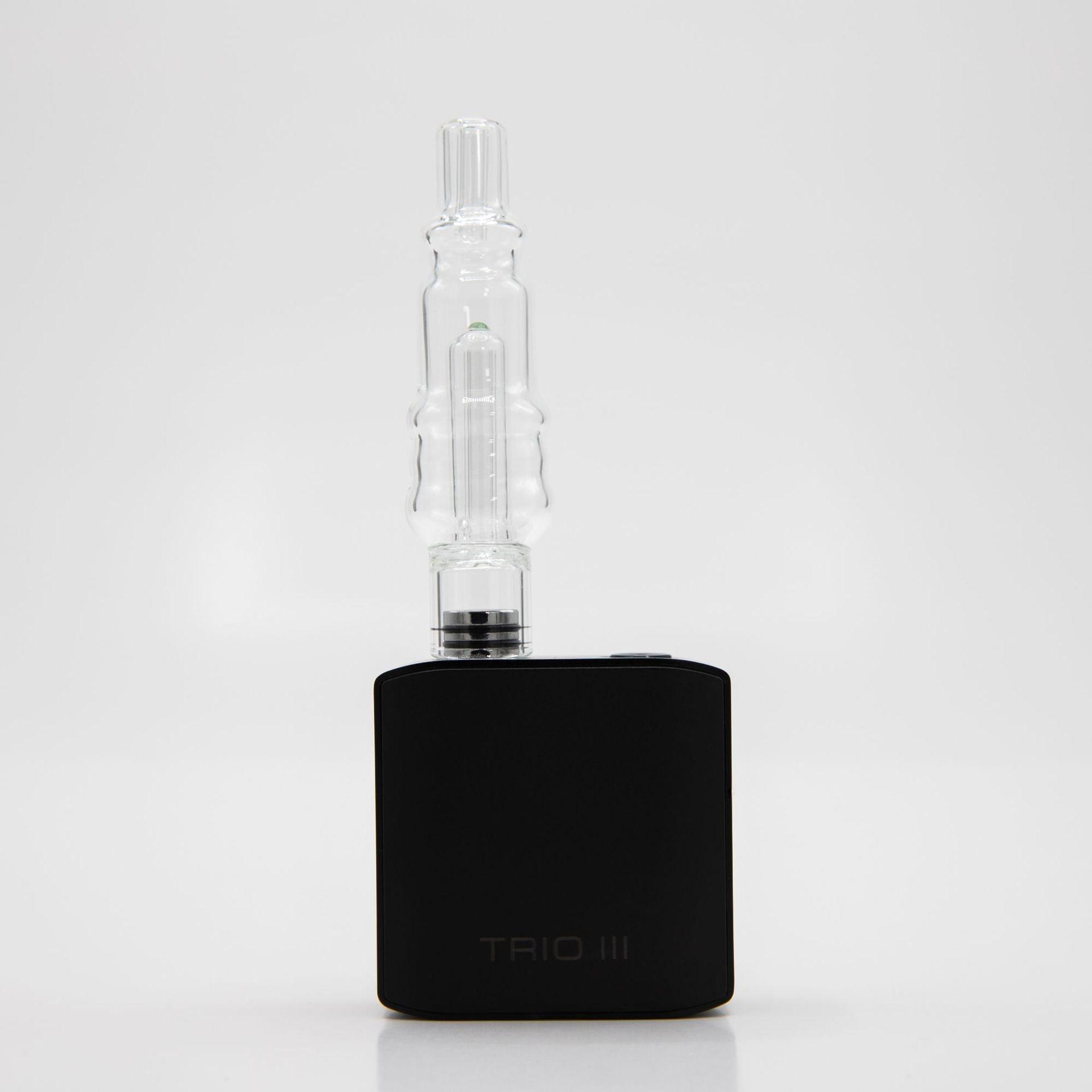 TRIO III 3-in-1 Wax Dry Herb Vaporizer with Water Glass Bubbler - Portable for Wax, Dry Herbs & Concentrates | Perfect for Home Use, Travel & Outdoor Activities