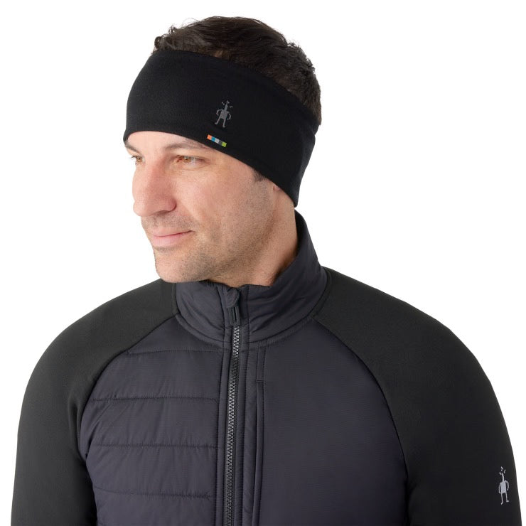 Thermal Merino Reversible Headband for Women & Men - Black/Charcoal Heather - Winter Running, Skiing & Outdoor Activities - Moisture Wicking & Breathable Wool Head Wrap for Cold Weather