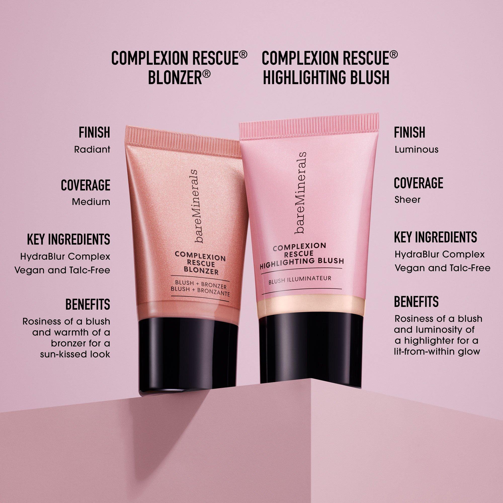 bareMinerals Complexion Rescue Highlighting Blush - Hydrating Tinted Moisturizer with Sheer Glow for Natural Cheek Color | Perfect for Daily Wear & Special Occasions