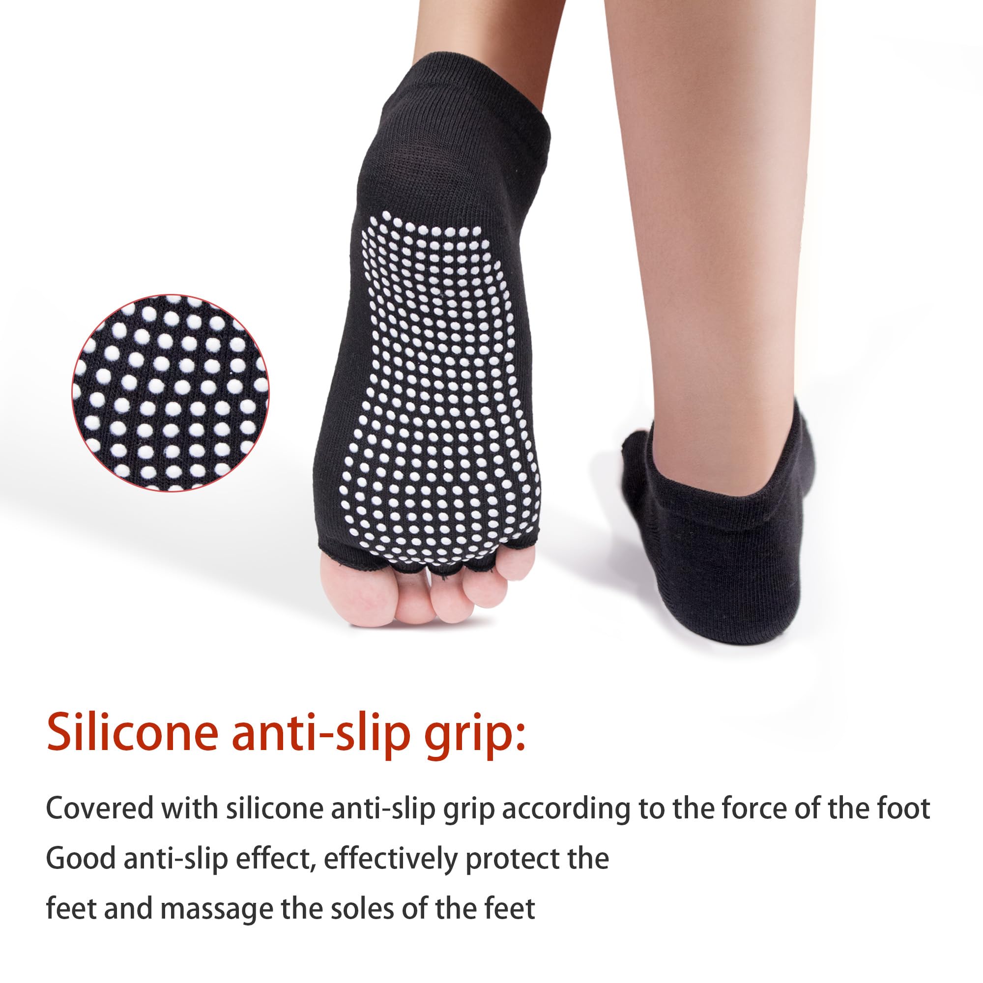 Non-Slip Pilates Socks for Women - Yoga & Workout Grip Socks