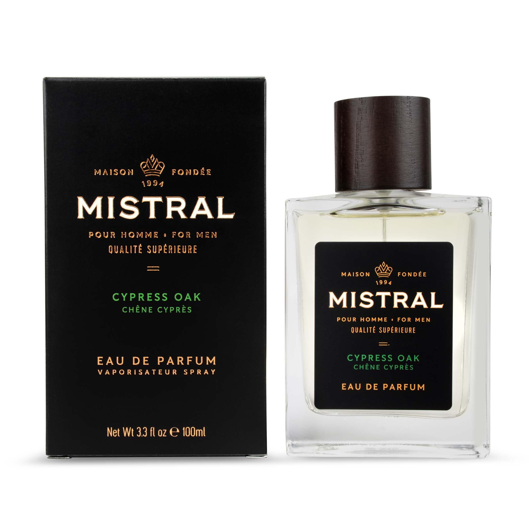 Mistral Men's Cologne for Men - Cypress & Oak Fragrance, 3.4 oz Eau de Toilette Spray - Perfect for Date Night, Office & Special Occasions