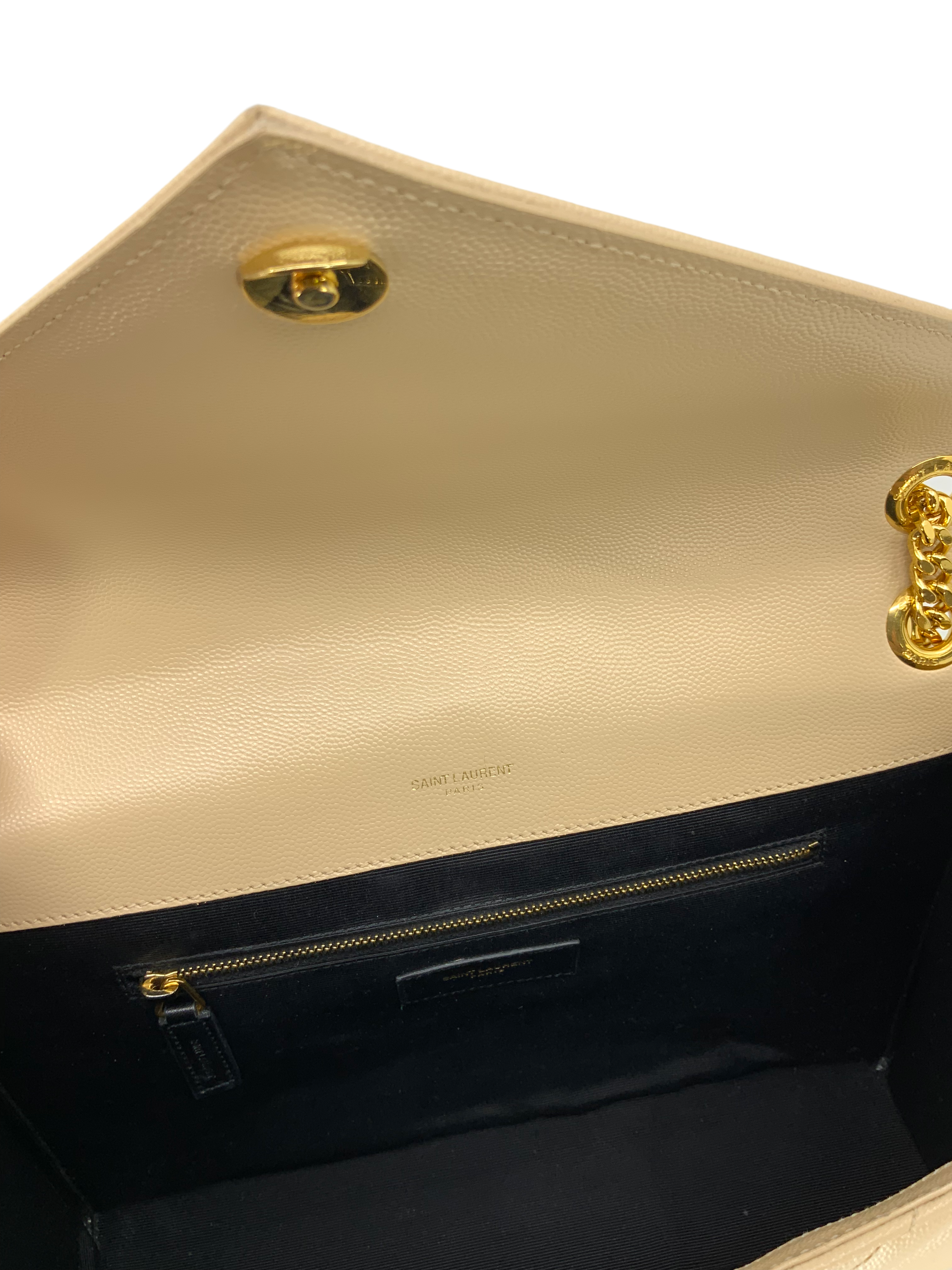 Saint Laurent Matelassé Large Monogram Envelope Flap Bag - Luxury Designer Crossbody Purse for Women, Perfect for Evening Parties & Date Nights