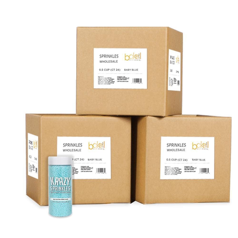 Wholesale Baby Blue Mini Sprinkle Beads - 24 Units per Case | Perfect for Cake Decorating, Cupcake Toppers & DIY Crafts