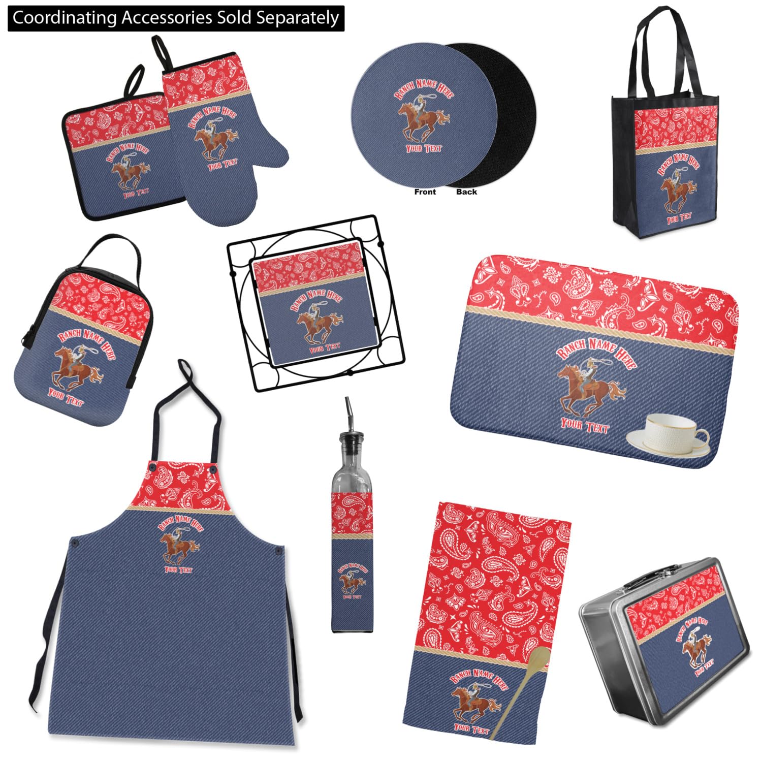 Personalized Western Ranch Lunch Box - Custom Insulated Lunch Bag for Work, School & Picnics - Durable & Stylish Lunch Tote for Adults & Kids - Perfect for Cowboys, Ranchers & Outdoor Enthusiasts
