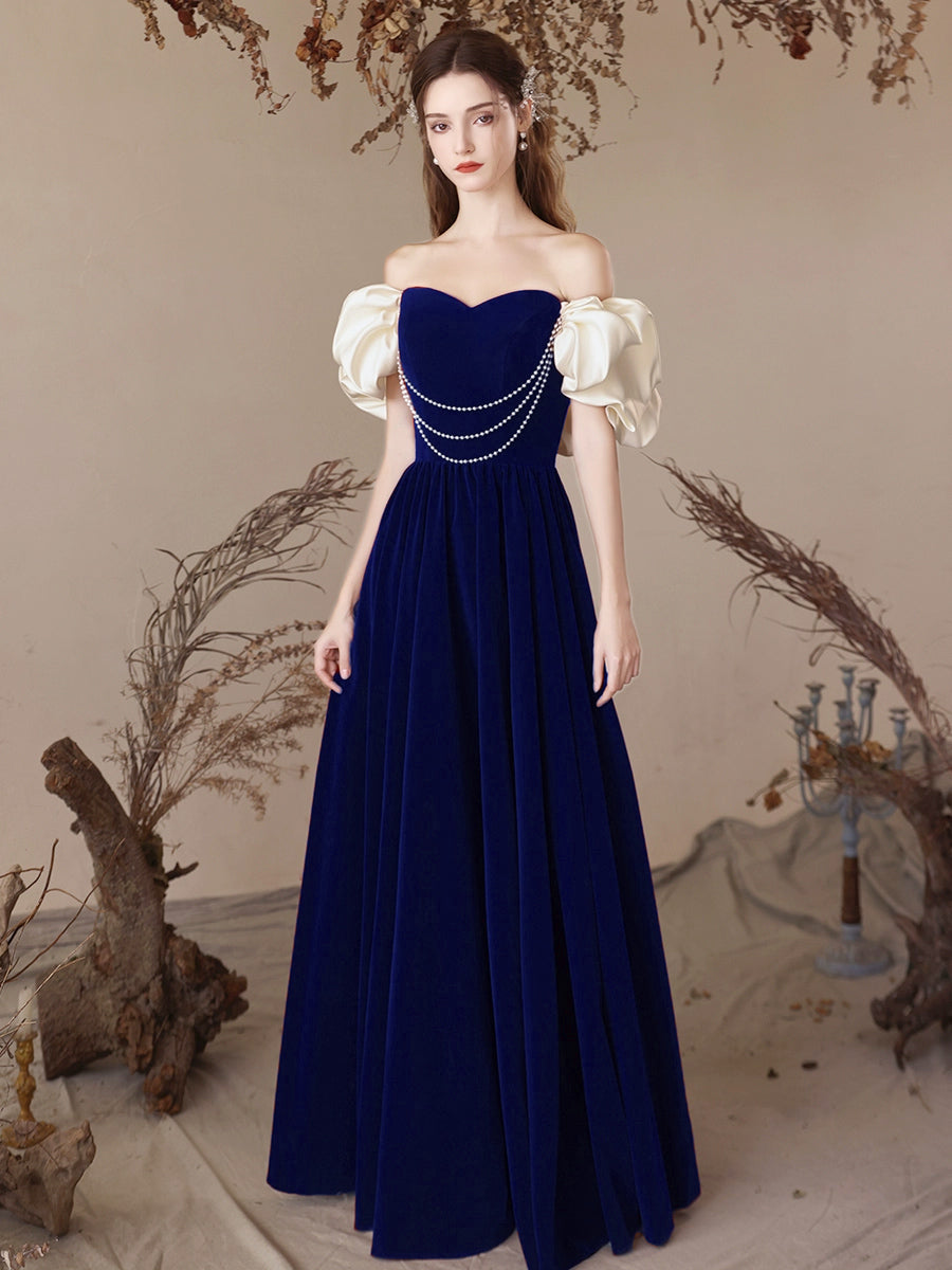 Elegant A-Line Sweetheart Neck Velvet Green Long Prom Dress for Women | Formal Evening Gown for Homecoming, Ball, Wedding Guest | Perfect for Special Occasions & Parties