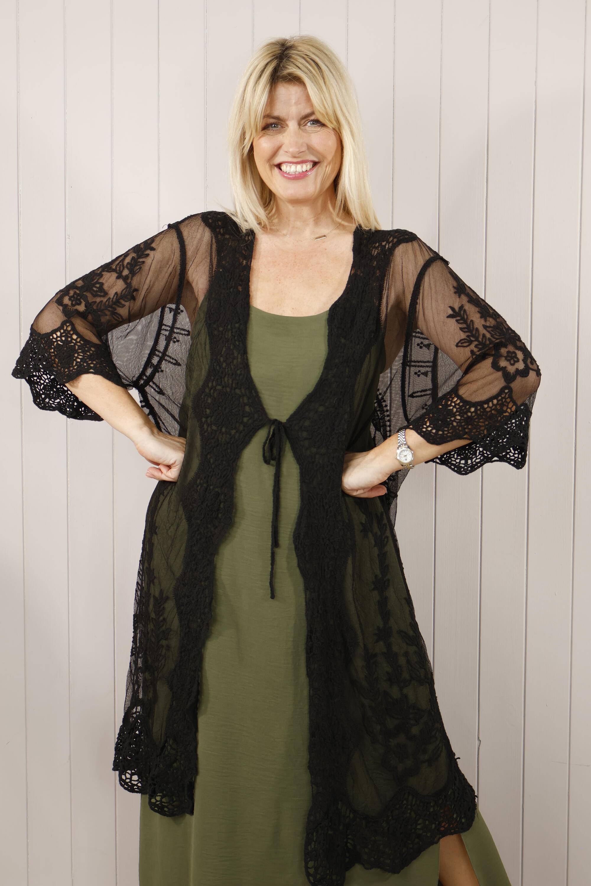 Elegant Peacock Sheer Cardigan for Women - Black Lace Open Front Cover Up - Perfect for Evening Parties, Date Nights & Special Occasions