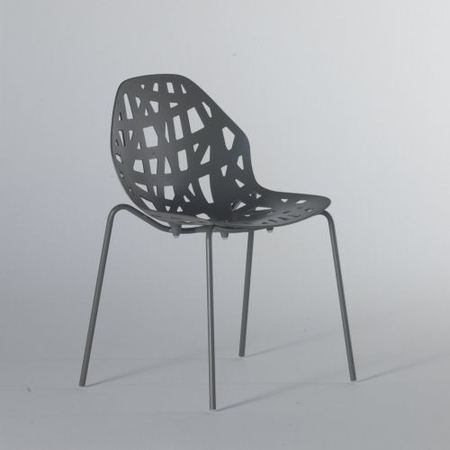 Casprini Stackable Side Chair - Modern Pelota Design for Dining, Kitchen, Office & Outdoor Use - Space-Saving & Durable Stacking Chairs