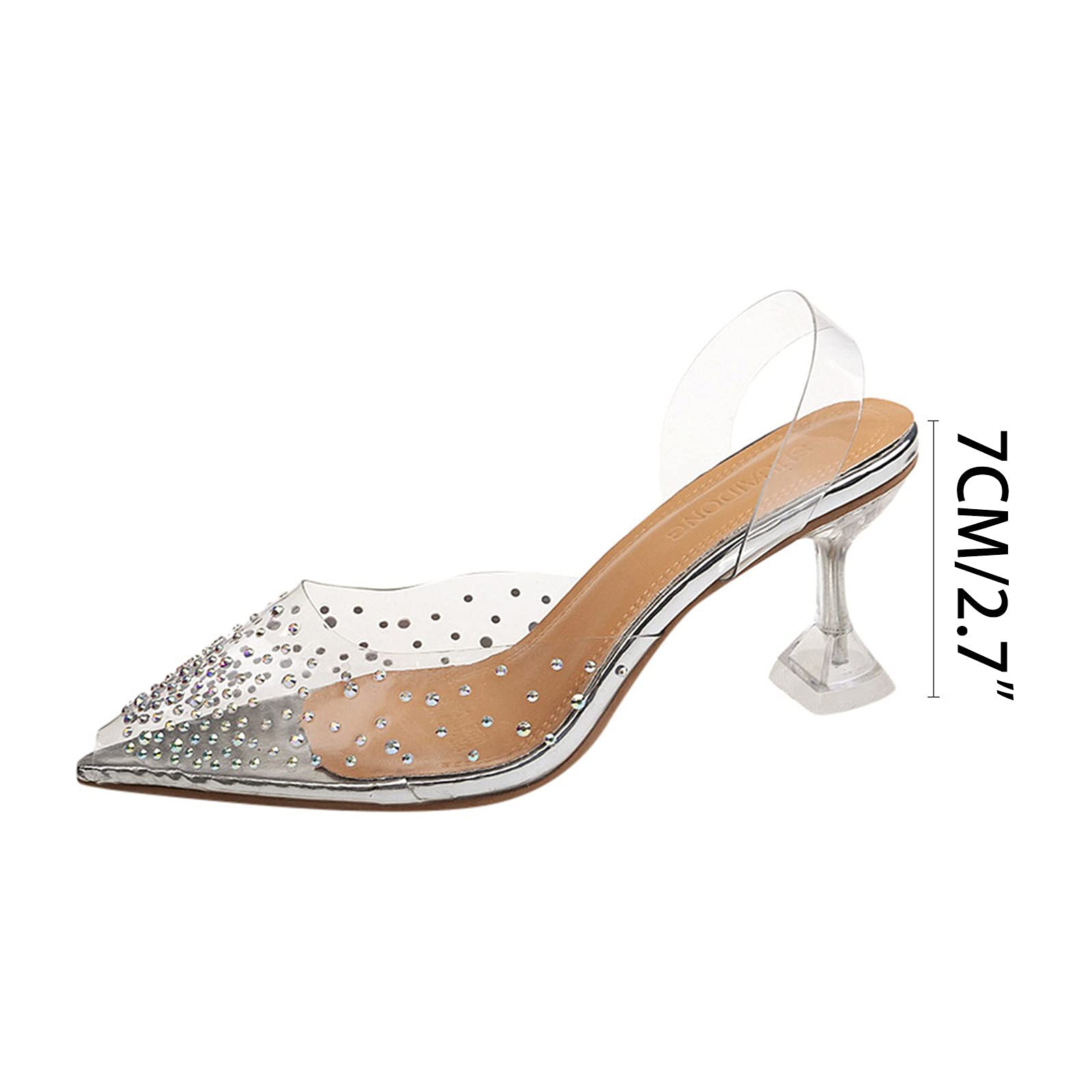 Women's Clear Heels Sandals - Crystal Transparent Peep Toe Stiletto High Heels for Summer | Fashionable Ladies Casual Shoes | Perfect for Parties, Weddings & Night Out