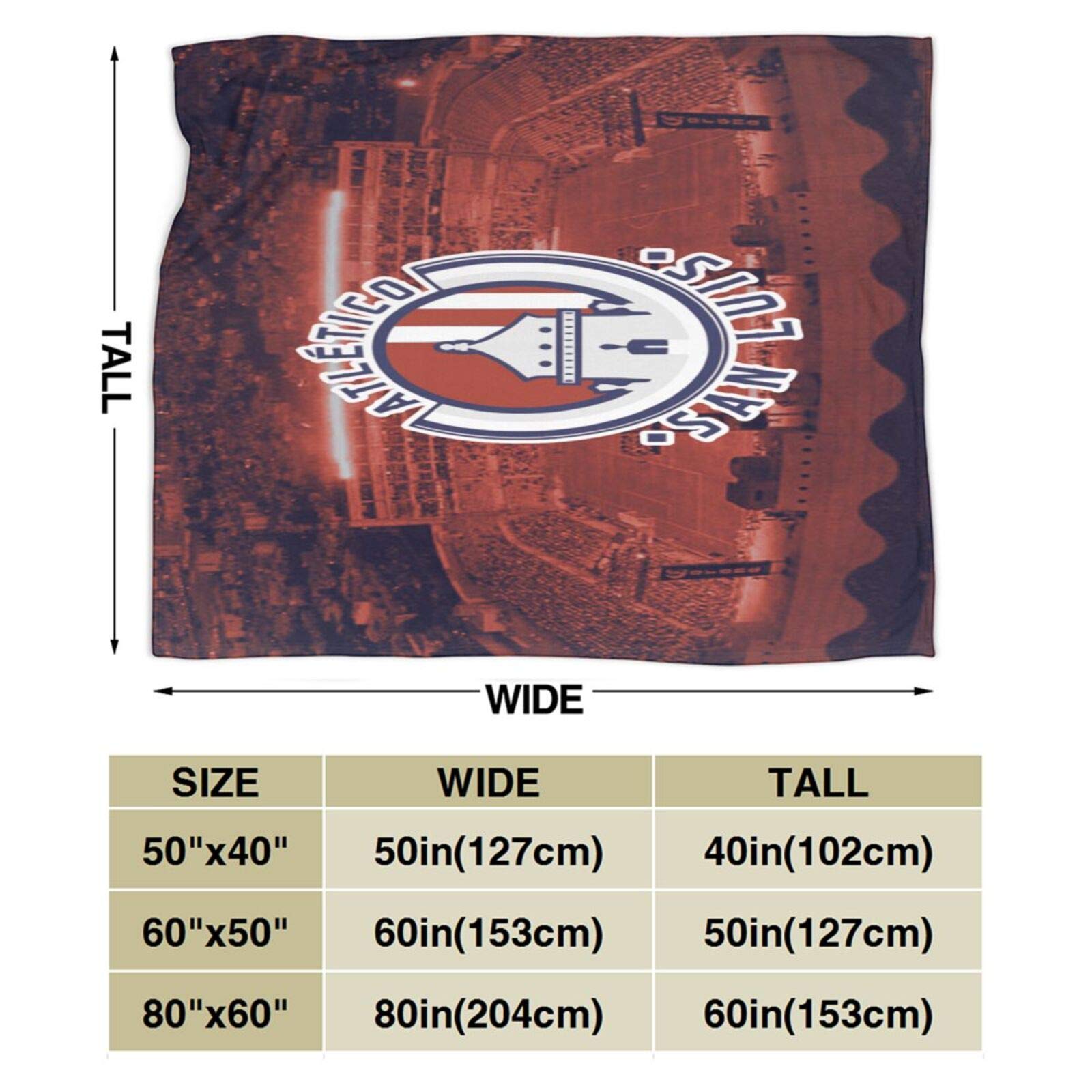 Atlético San Luis Flannel Fleece Blanket - Ultra Soft Micro Fleece Throw Blanket for Bed, Couch & Travel - Cozy Warm Blanket for Movies, Camping & Living Room Relaxation