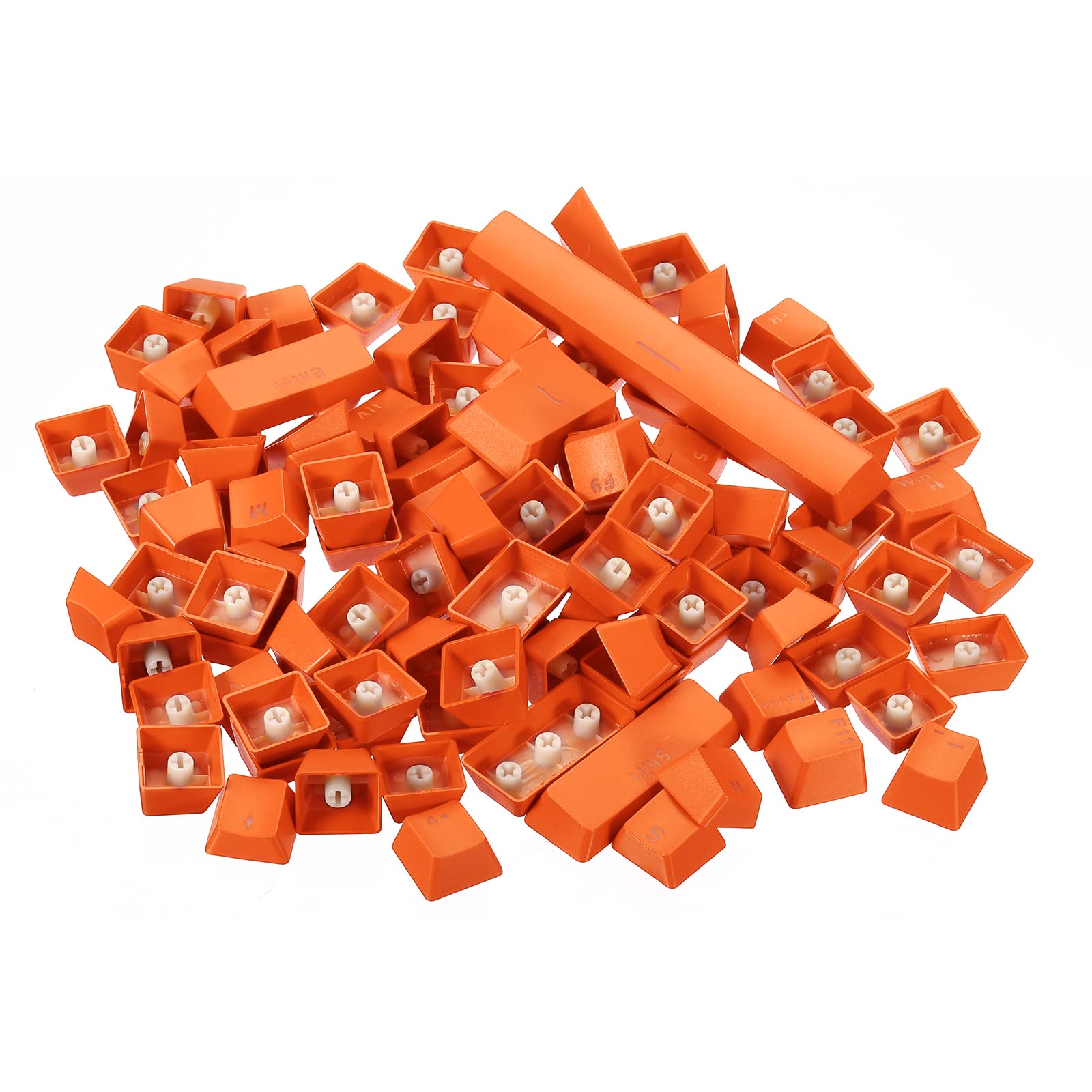 PATIKIL ABS Translucent Mechanical Keyboard Keycaps - Universal Replacement for 68/84/87/104 Keys (Orange) - Perfect for Gaming, Typing & Office Work