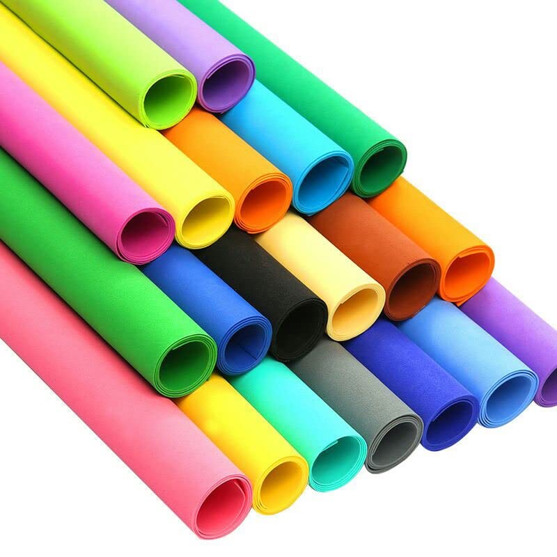 Colorful EVA Foam Sheets for Scrapbooking, DIY Crafts, Kindergarten & Christmas Decorations - Soft Sponge Paper for Kids Art Projects and Holiday Handmade Decor