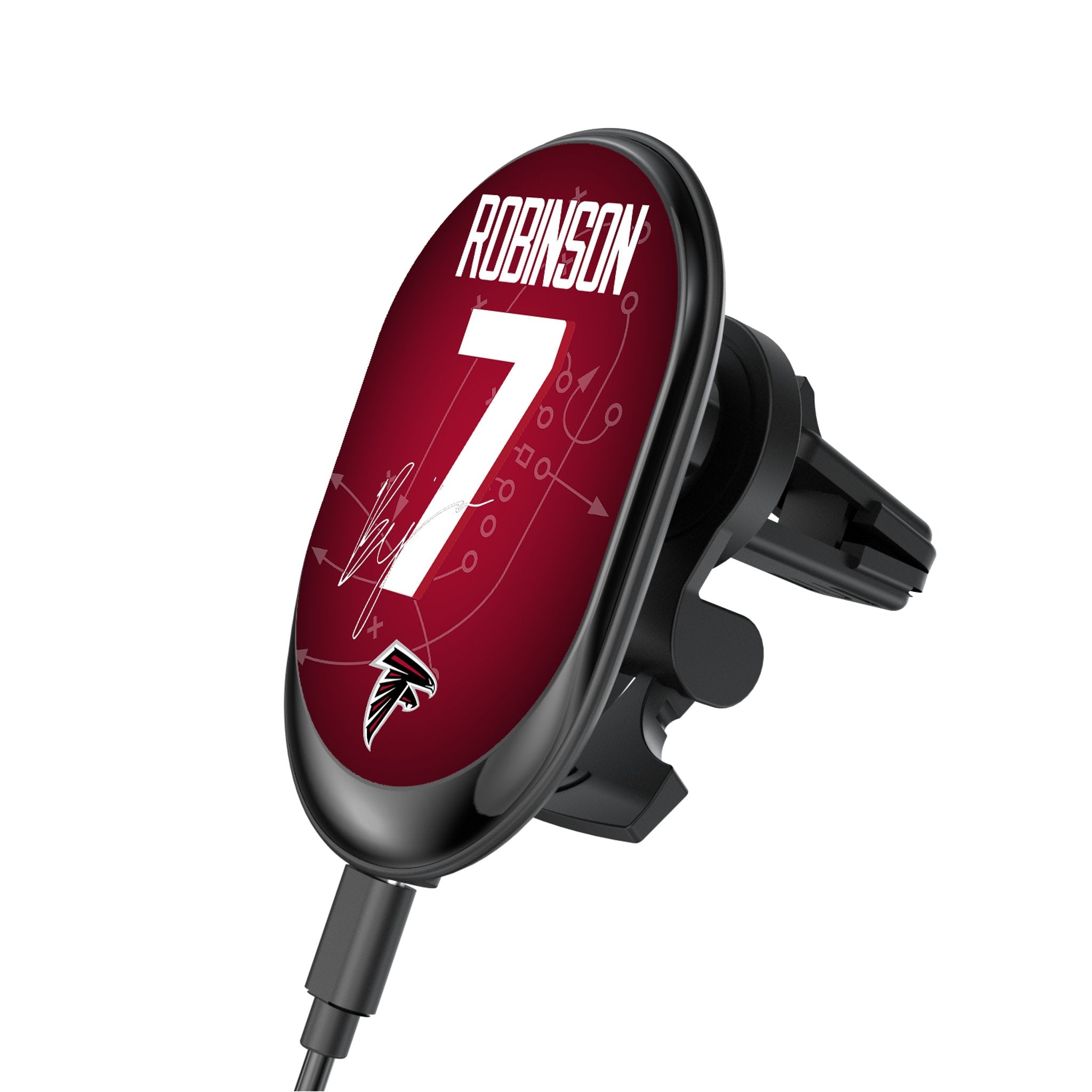 Bijan Robinson Atlanta Falcons 7 Ready Wireless MagSafe Car Charger - Fast Charging Phone Mount for iPhone 14/13/12 - Perfect for Road Trips & Commuting