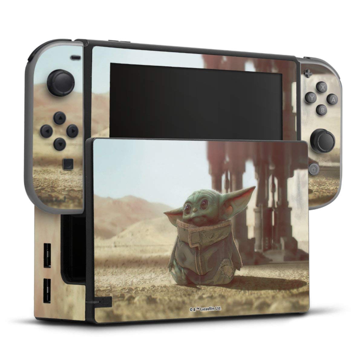 Official Star Wars Baby Yoda Skin Compatible with Nintendo Switch - Protective Film Sticker for Gaming Console | Perfect for Star Wars Fans & Switch Protection