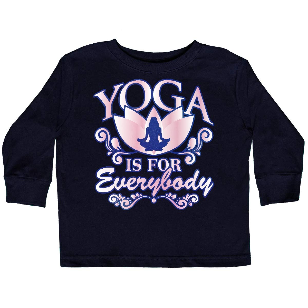 Inktastic Yoga Meditation Exercise Toddler Long Sleeve T-Shirt - Comfortable Kids Activewear for Yoga, Meditation & Playtime