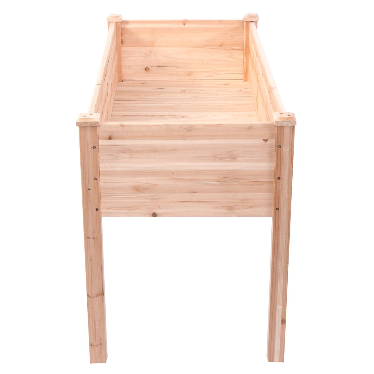 Elevated Wooden Raised Garden Bed Kit - Outdoor Vegetable & Herb Planter Box for Gardening, Patio, Backyard, and Balcony Use