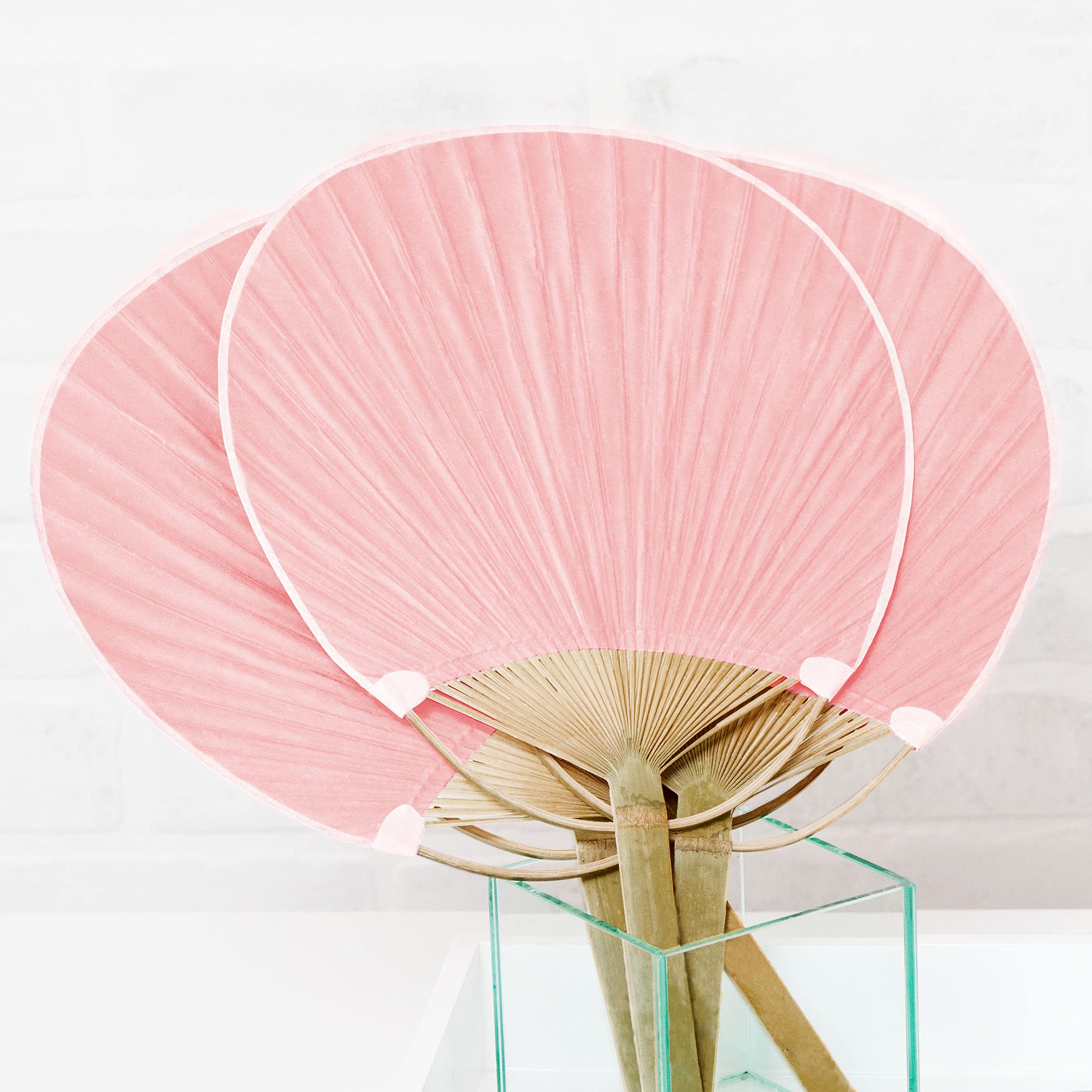 Weddingstar Classic Pink Paddle Fan - Elegant Wedding Accessory for Outdoor Ceremonies & Summer Events
