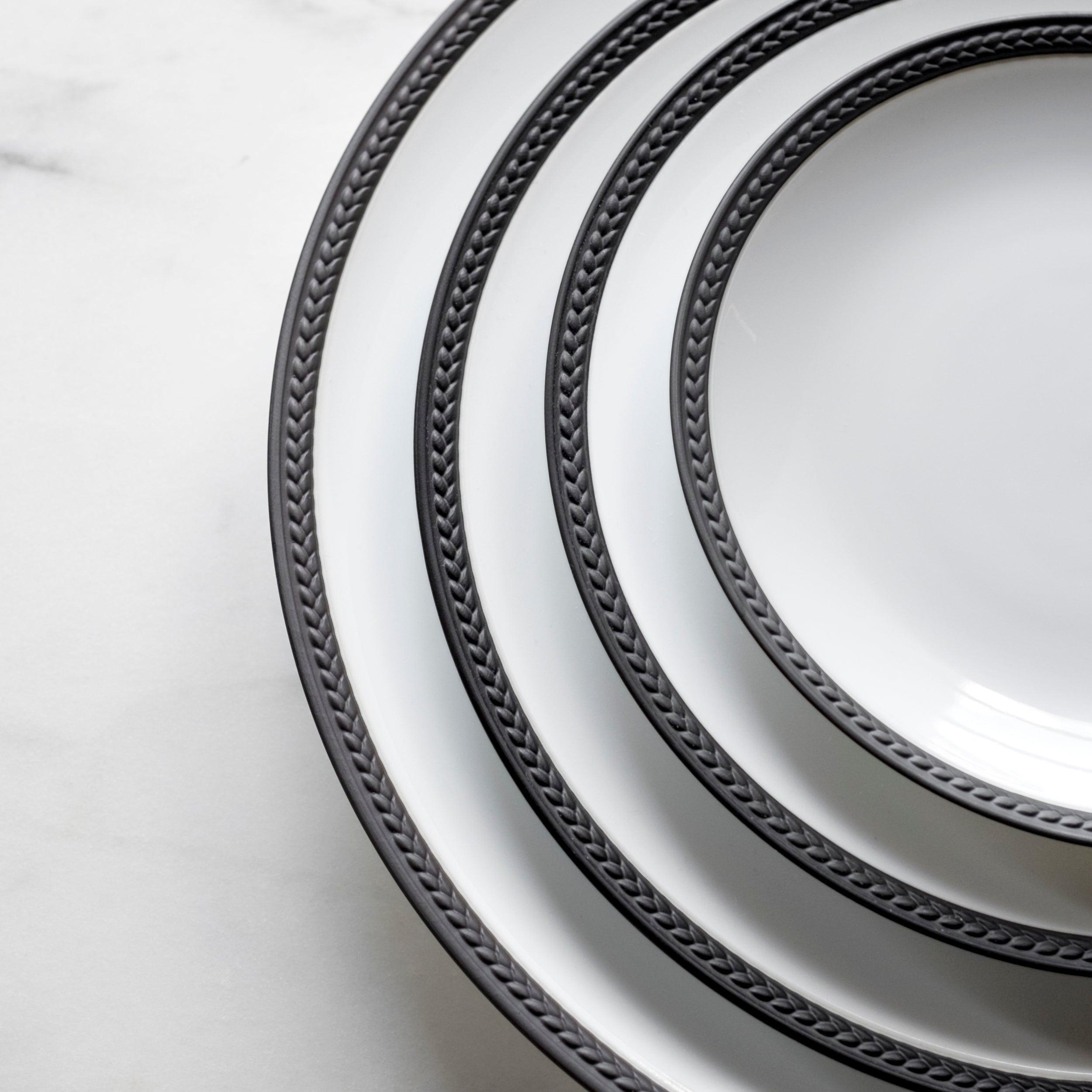 Braided Silk Dessert Plate - Elegant Fine China for Cakes, Pastries & Afternoon Tea - Perfect for Weddings, Parties & Special Occasions