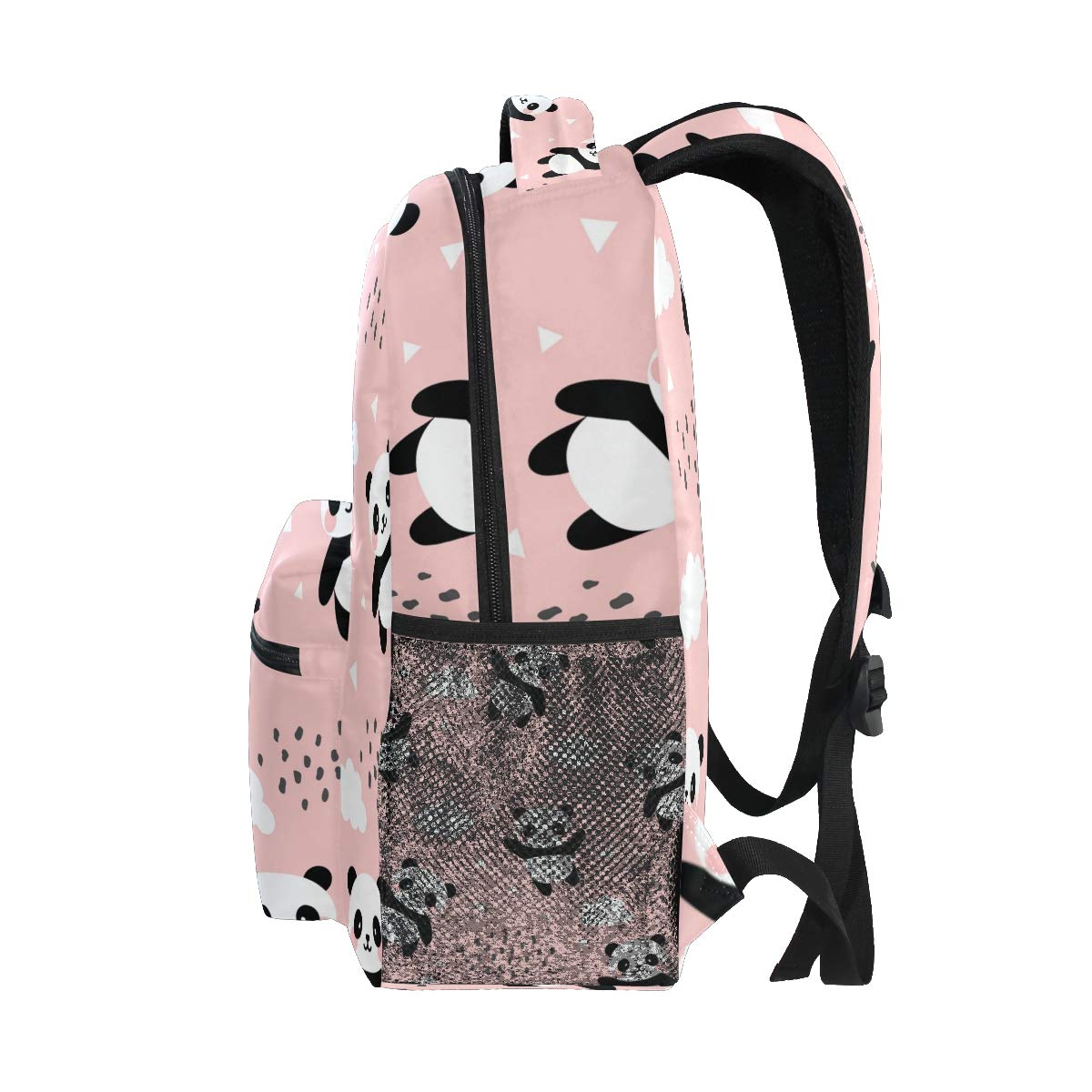 Qilmy Panda Backpack for Girls - Cute School Bookbag with Laptop Compartment, Lightweight Travel Daypack for Students (Pink) - Perfect for School, College, Travel & Daily Use
