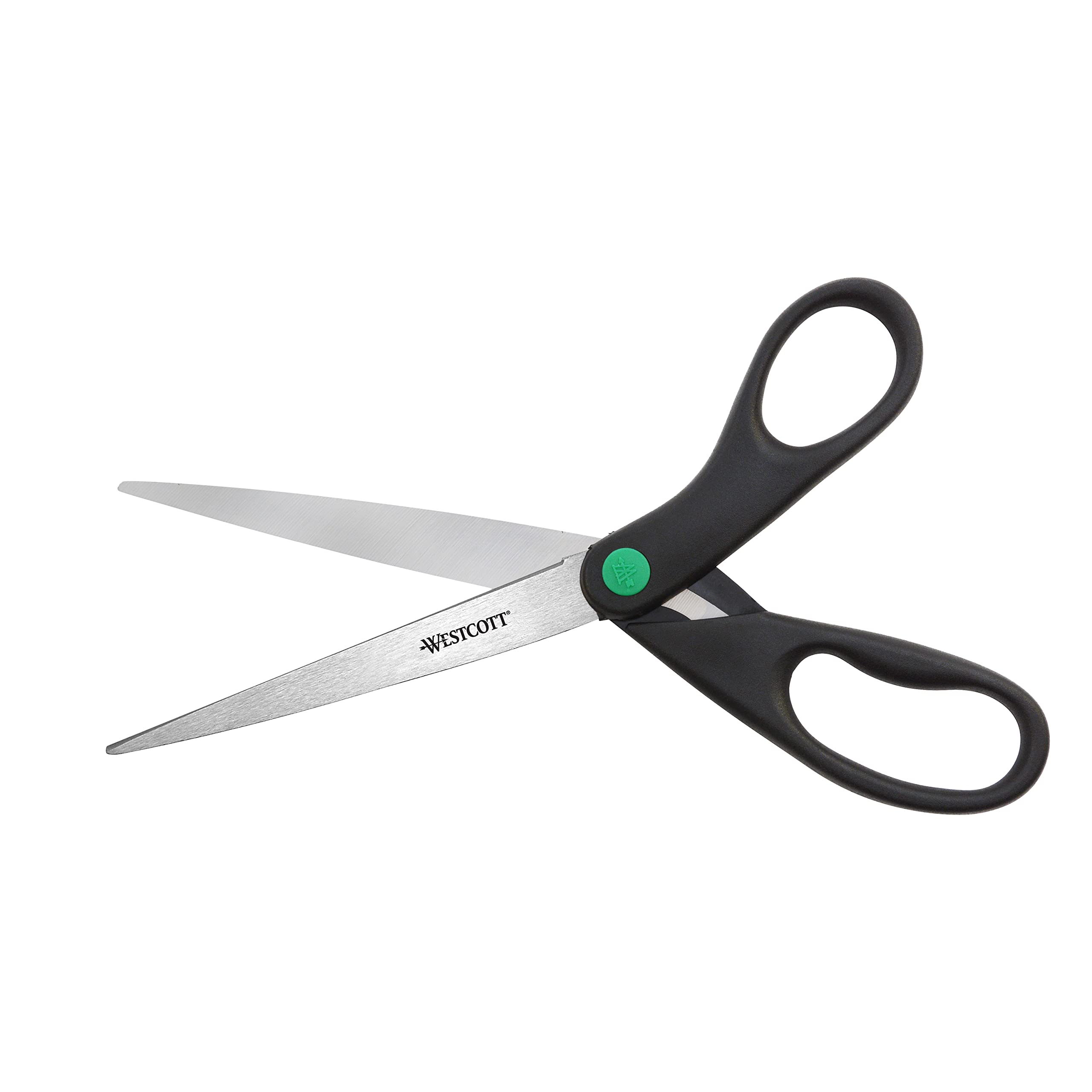 Westcott Kleenearth Recycled Scissors - 9 Inch Black Office Scissors for Paper, Fabric & Craft Cutting - Eco-Friendly School & Office Supplies