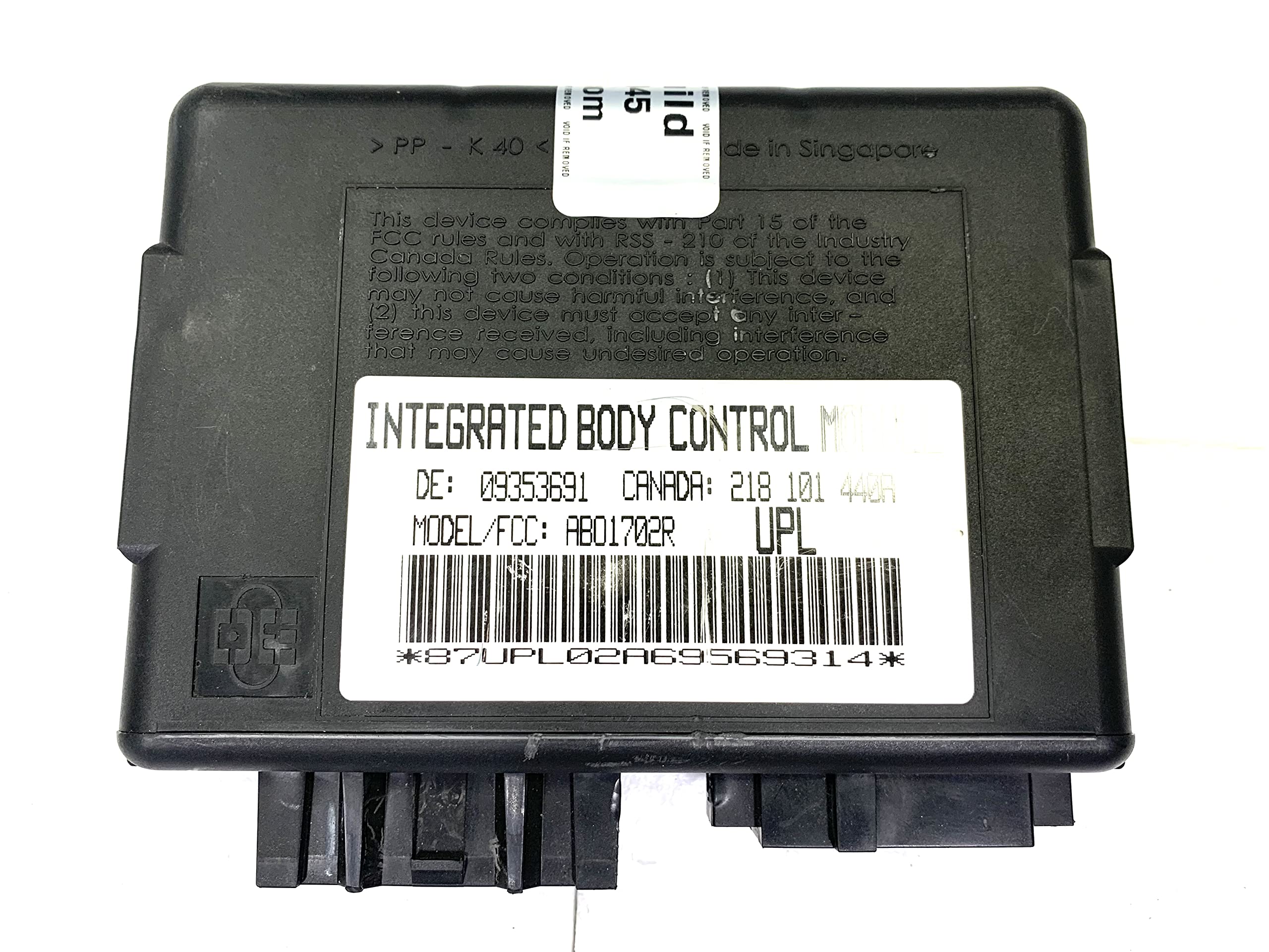 Rebuilt Body Control Module (BCM) for 1999-2002 Chevrolet Camaro & Pontiac Firebird F-Body - Plug & Play Replacement Part #UPL 09353691 - Perfect for Electrical System Repairs & DIY Car Maintenance