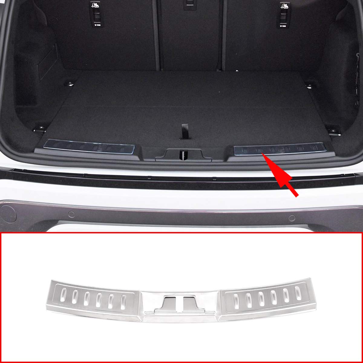 304 Stainless Steel Trunk Bumper Inner Sill Plate Protector Cover Trim Stickers (2pcs) for Land Rover Range Rover Evoque 2020 - Silver | Durable Car Accessories for Scratch Protection & Interior Decoration