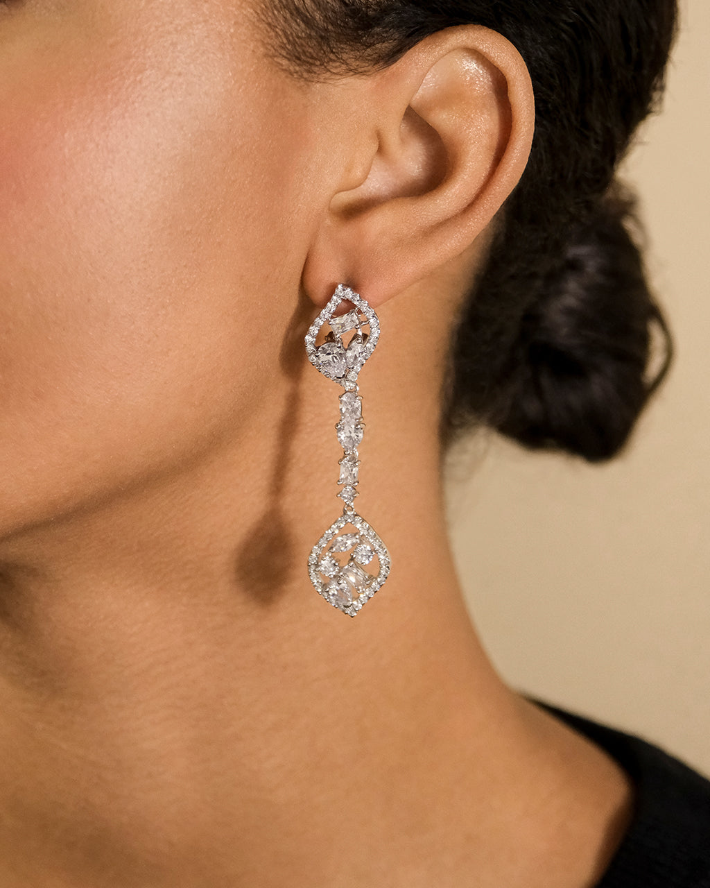 Mariah CZ Drop Earrings for Women - Sparkling Cubic Zirconia Dangle Earrings - Perfect for Parties, Weddings & Evening Events