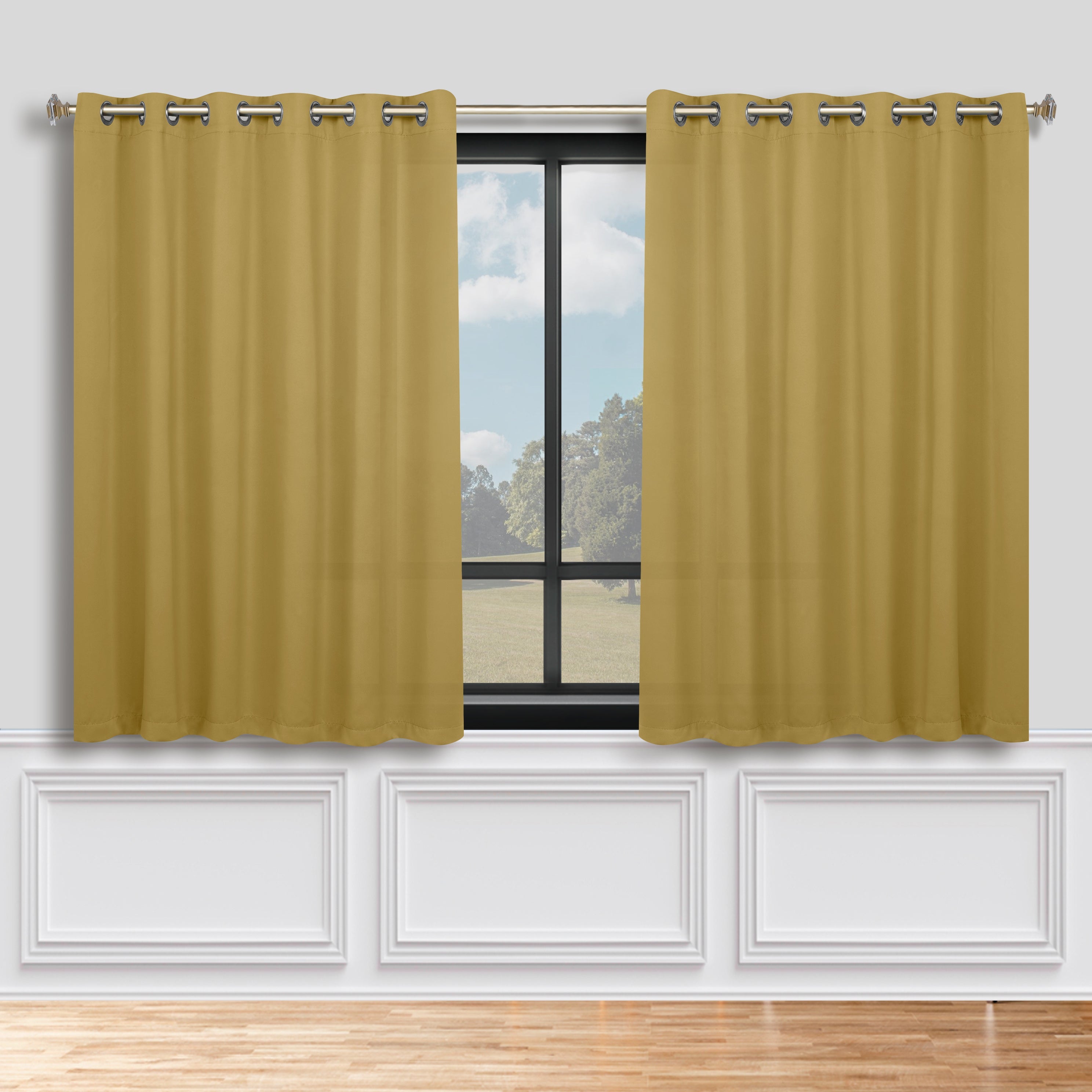 Blackout Curtains Set of 2 - Machine Washable, Room Darkening, Noise Reducing & Thermal Insulated for Bedroom, Nursery & Home Theater