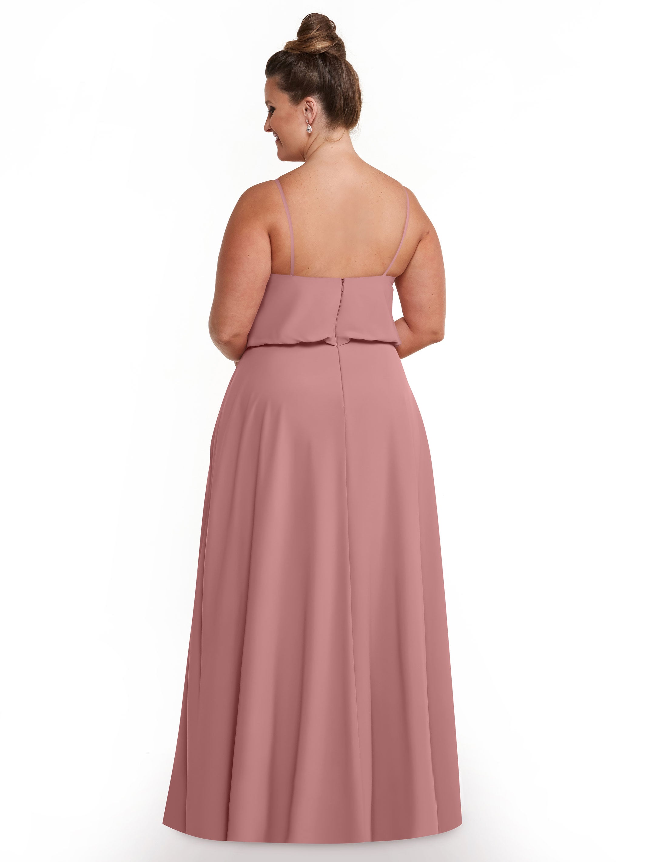 Elegant 83040 A-Line Bridesmaid Dress with Flowy Stretch Chiffon Skirt - Perfect for Weddings, Formal Events & Special Occasions