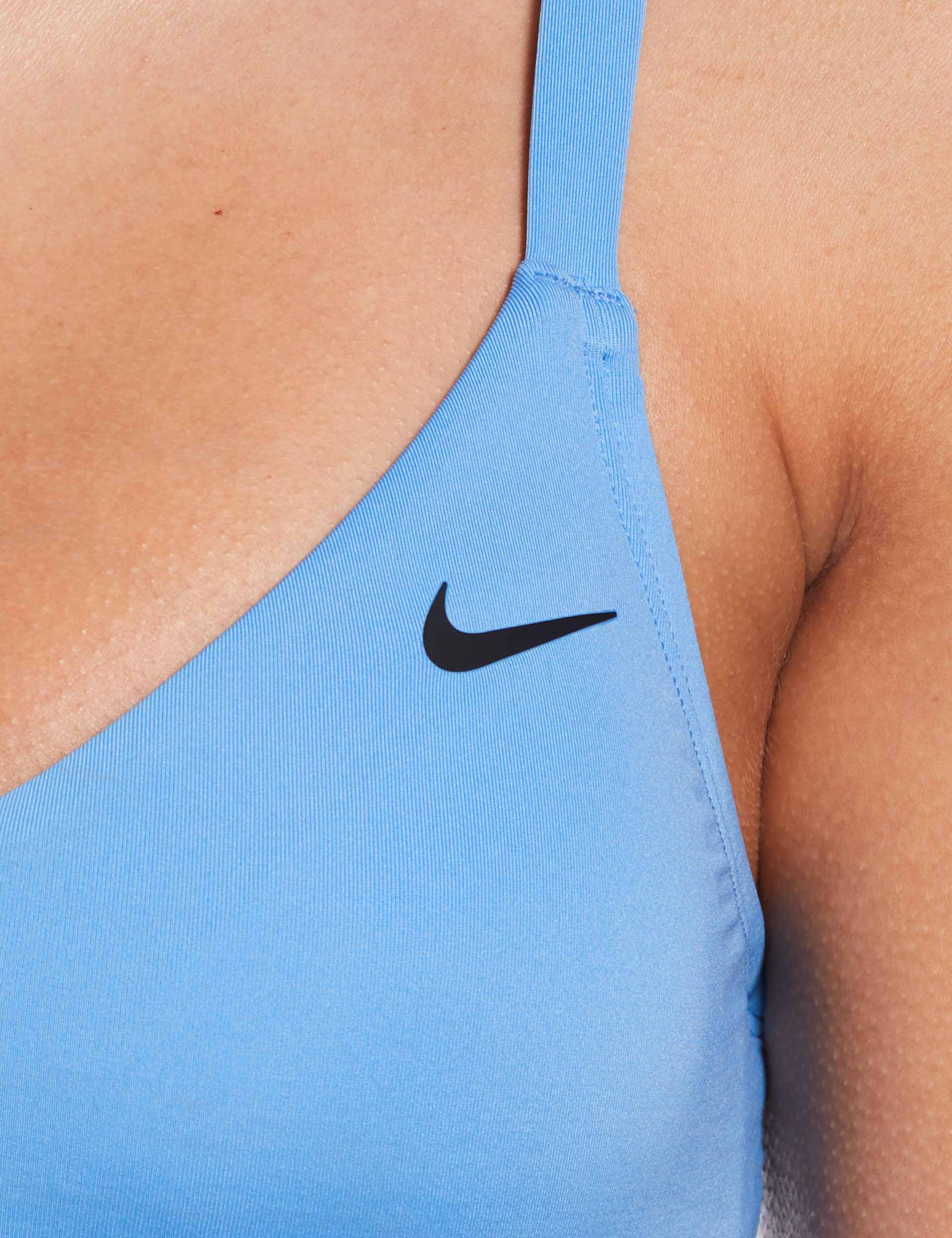 Effortless Essential V Neck Midkini Swimsuit - Comfortable University Blue Bikini Top for Women | Perfect for Beach Vacations, Pool Parties & Summer Getaways