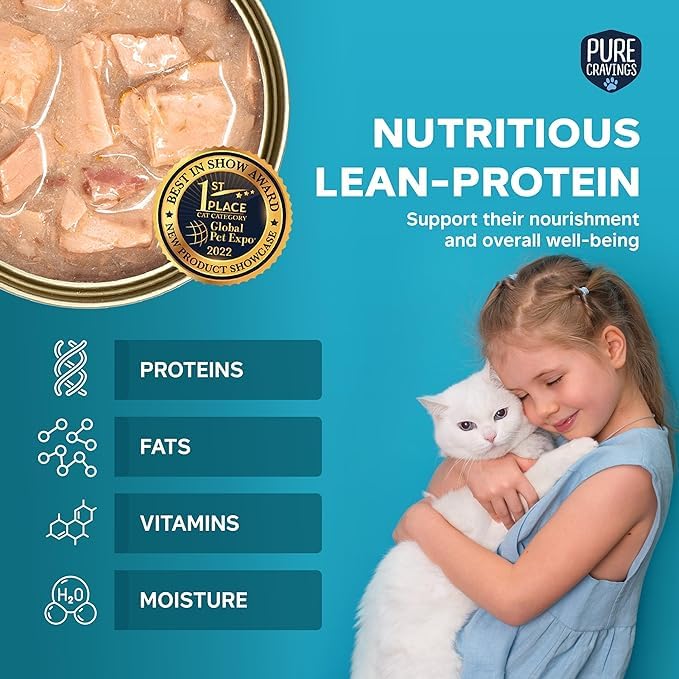 Premium Grain-Free Wet Cat Food Variety Pack - Tuna, Salmon & Sardines in Gravy | 100% Mercury-Tested, High Protein, Non-GMO Cat Food | 12-Pack for Adult & Senior Cats | Perfect for Mealtime, Travel & Picky Eaters