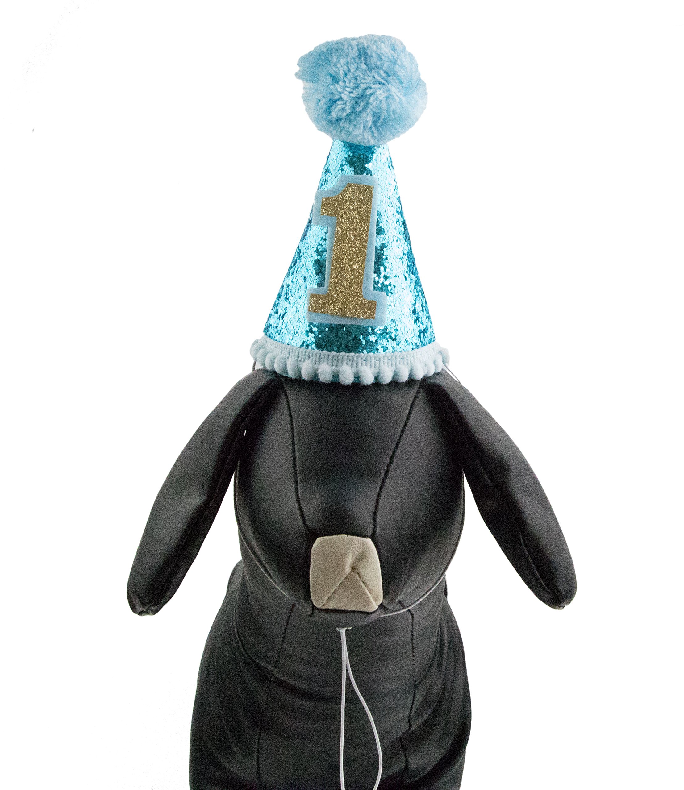 Blue Small Dog Birthday Party Hat - 1pc Pet Costume Headband for Puppies & Kittens | Grooming Accessories for 1-Year-Old Pets | Perfect for Birthday Parties, Photo Shoots & Pet Shows
