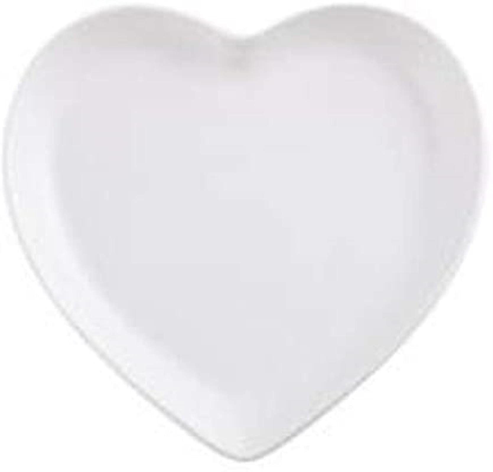 YINGJIA Heart-Shaped Couple Plates - Ceramic Tableware Set for Romantic Dining, Small White Snack Plates for Fruits, Desserts & Appetizers - Perfect for Valentine's Day, Anniversaries & Date Nights