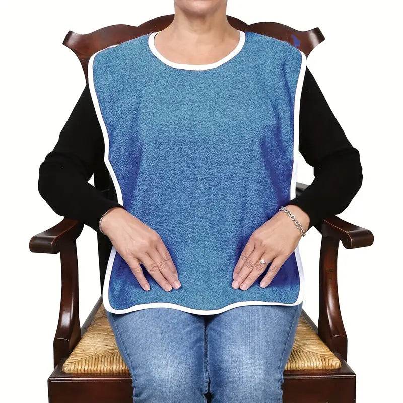 Washable Adult Bibs for Eating - Reusable Dining Protectors for Seniors & Adults - Perfect for Mealtime, Travel & Restaurants