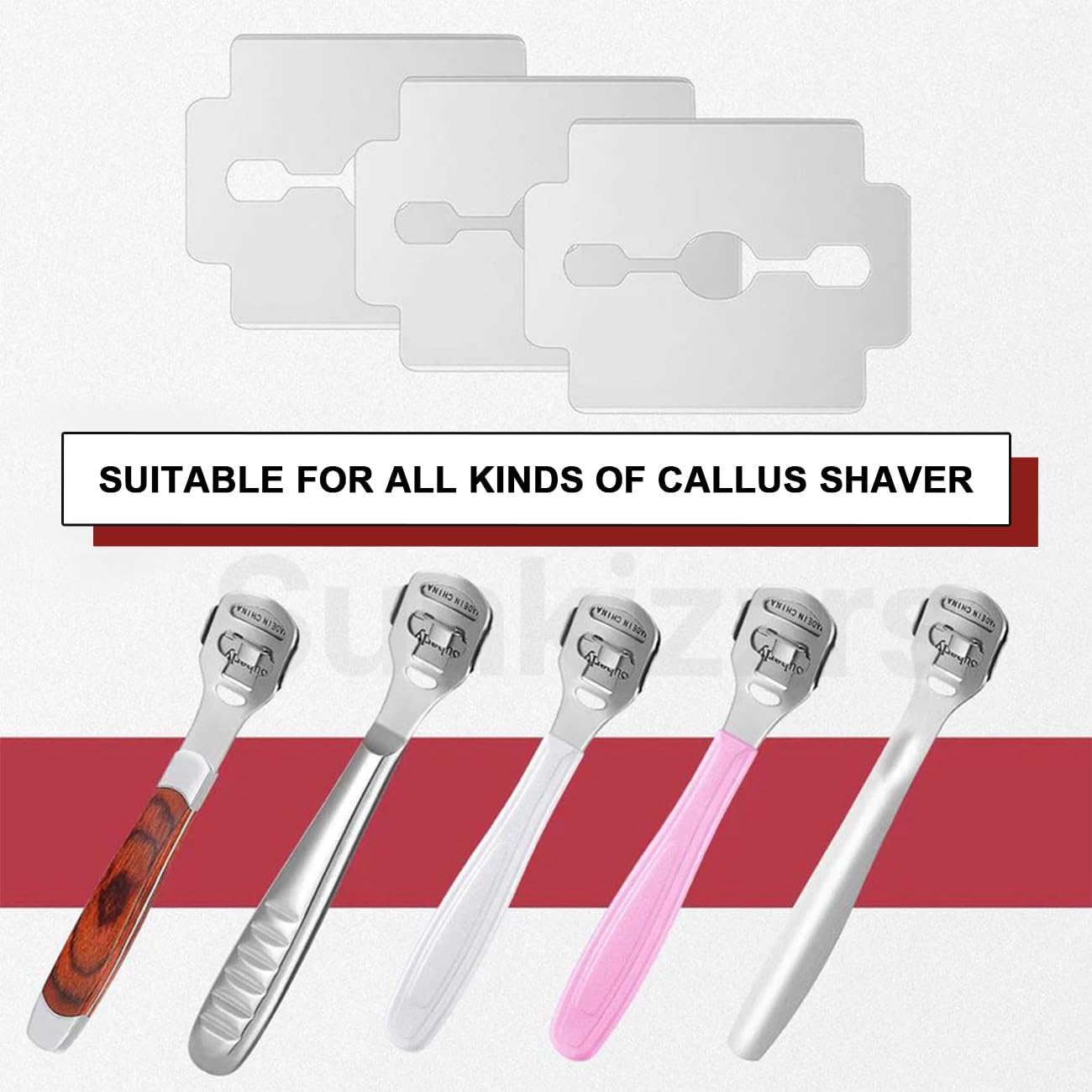 Sunkizzrs® 40-Piece Stainless Steel Replacement Blades for Corn Planer, Callus Remover & Pedicure Tools – Durable Foot Skin Shaver Blades for Smooth Heels & Professional Pedicure Care