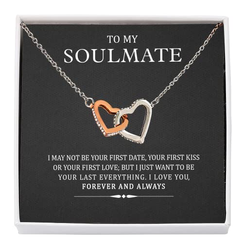 To My Soulmate - Interlocking Heart Necklace