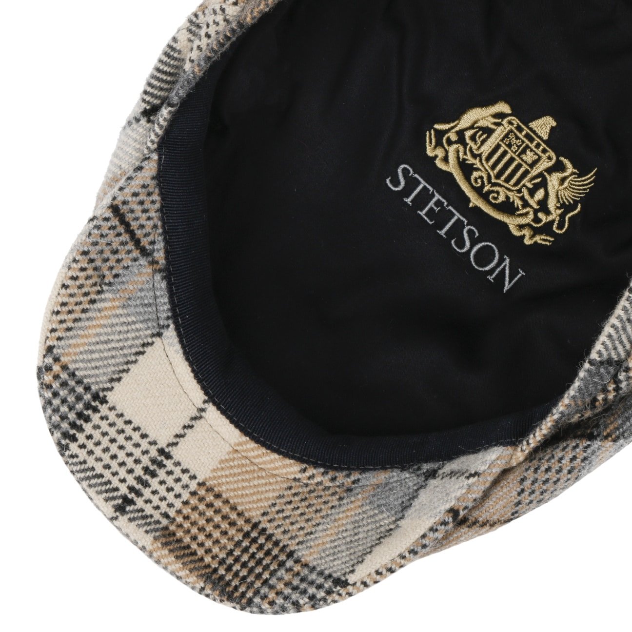 Stetson Alpaca Wool Check Driver Flat Cap - Warm & Stylish Men's Hat for Outdoor Activities, Driving, and Winter Fashion