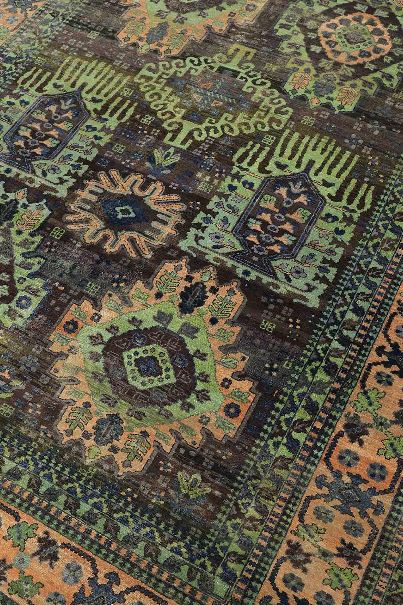 Handwoven Agra Tribal Rug - Traditional Indian Jute Carpet for Boho Home Decor, Living Room, Bedroom, or Office (Style J77126)