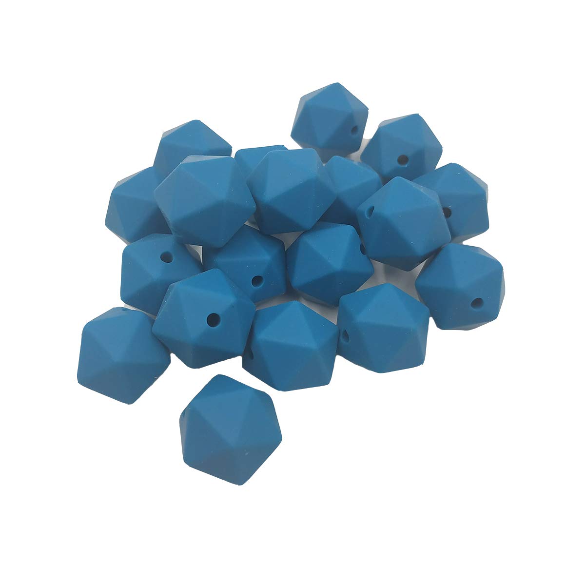 17mm Silicone Pearl Beads for DIY Jewelry & Keychains - 30pcs