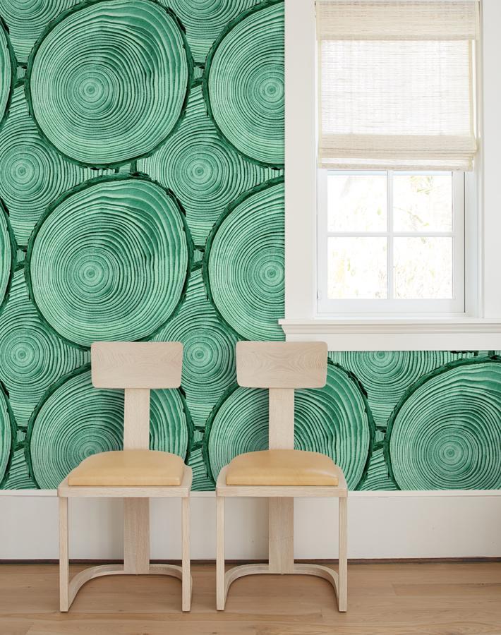Nathan Turner Faux Bois Wallpaper - Hunter Green Peel & Stick Wallpaper for Bedroom, Living Room, and Home Office Decor