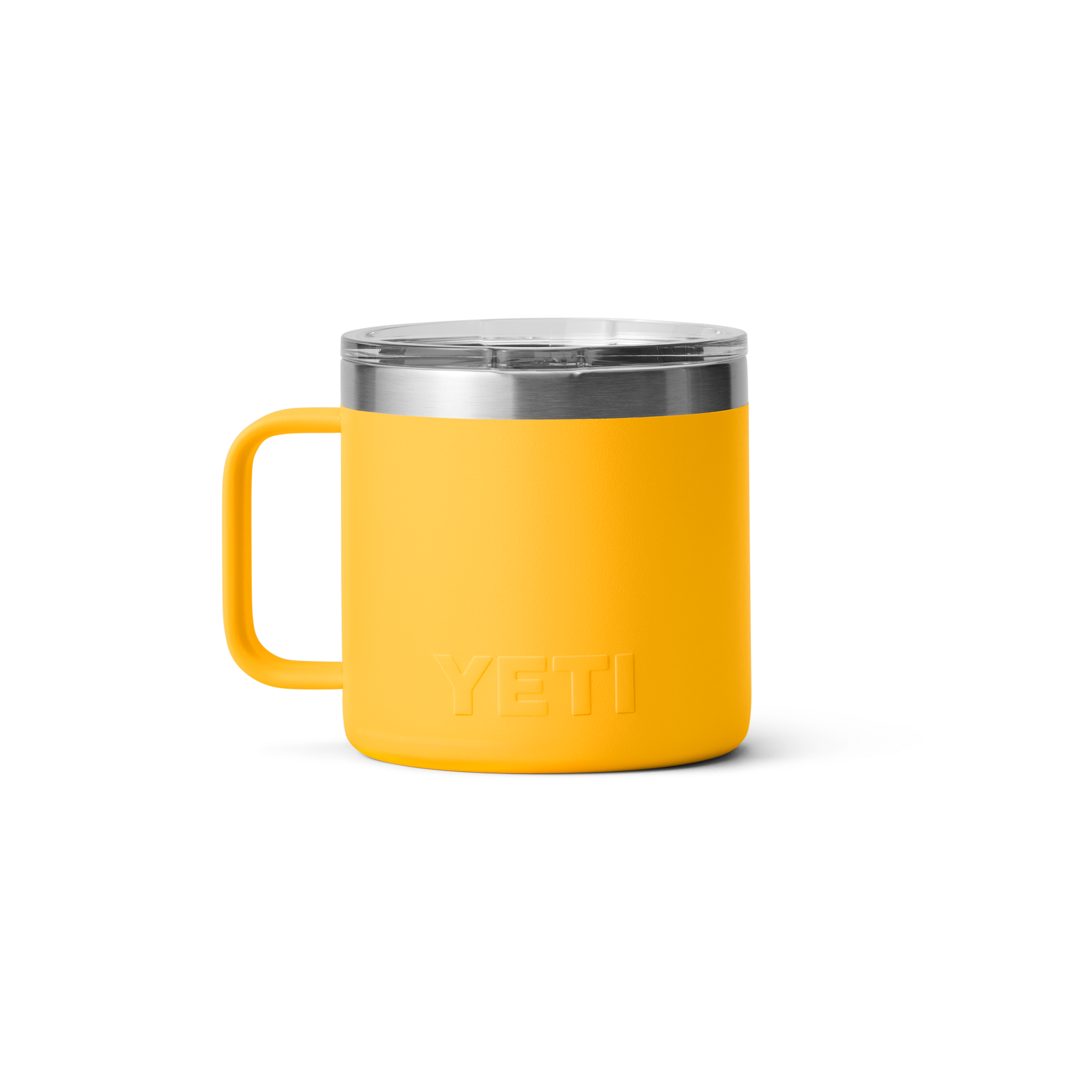 Yeti Rambler 14 oz Insulated Stainless Steel Travel Mug with Lid - Alpine Yellow | Leak-Proof, BPA-Free, Keeps Drinks Hot or Cold | Perfect for Camping, Hiking & Office Use