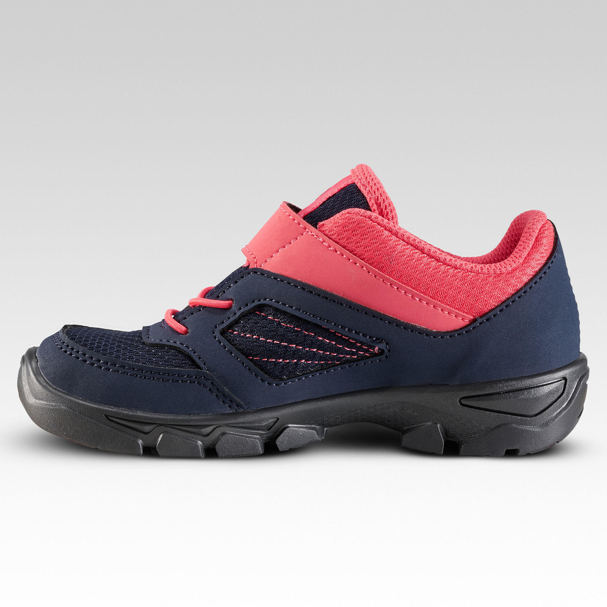 Quechua NH100 Kids' Hiking Shoes with Velcro Closure - Lightweight & Durable for Outdoor Adventures, Trail Walking & School Activities