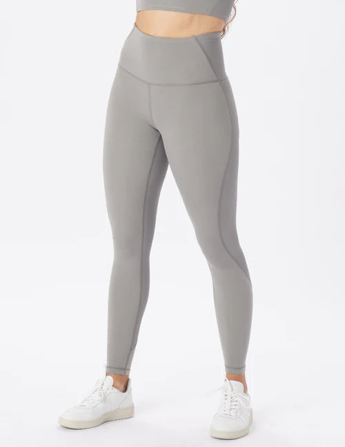 Glyder Women's Tone Up Sculpting Leggings - Silver Fog Grey | High Waist Yoga Pants for Workout, Running & Lounge Wear | Butt Lifting & Tummy Control Activewear
