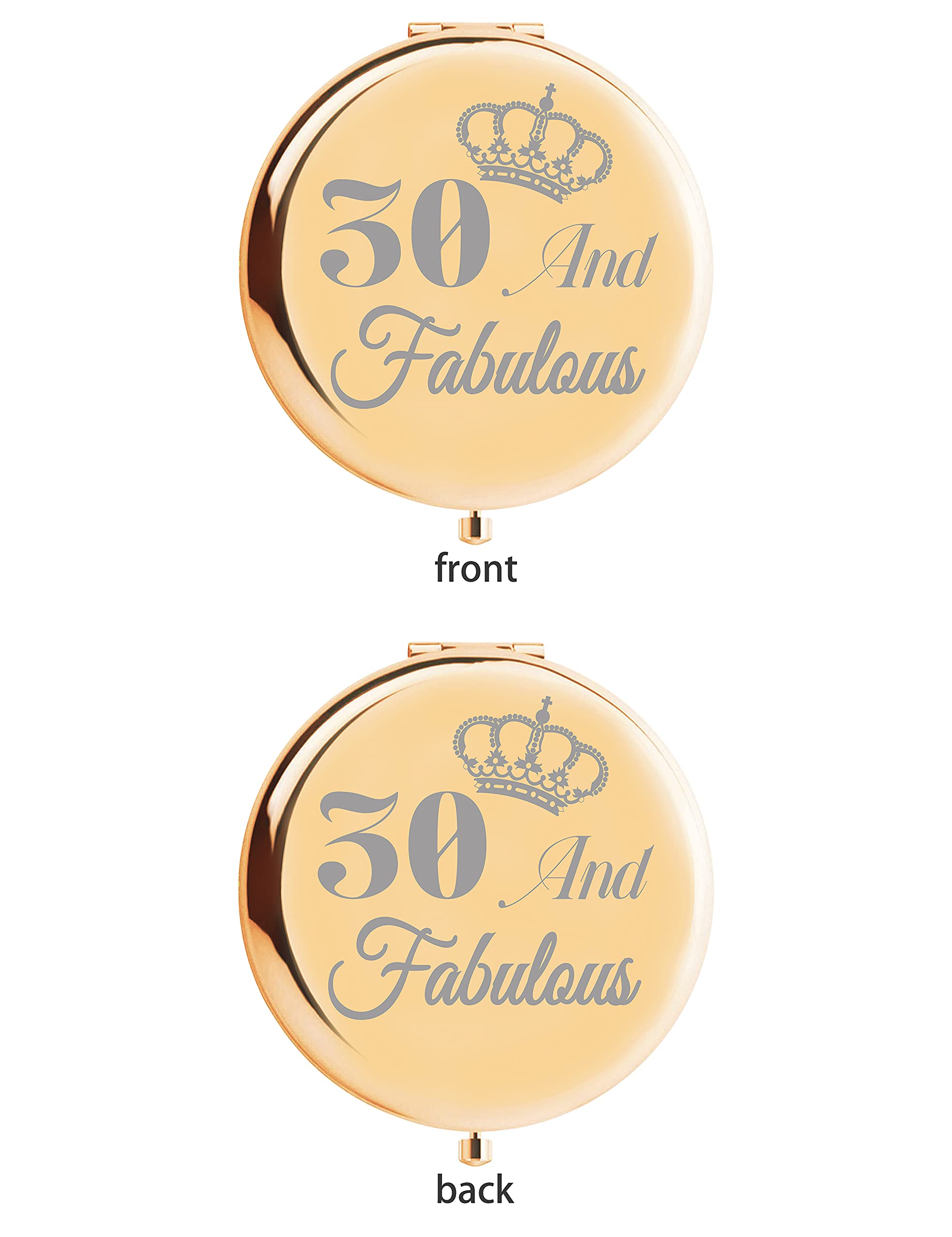 VeryMerryMakering 30th Birthday Cosmetic Case with Mirror - Gold Makeup Bag for Travel & Gifts - Perfect for Bridal Shower, Bachelorette Party & Birthday Celebrations