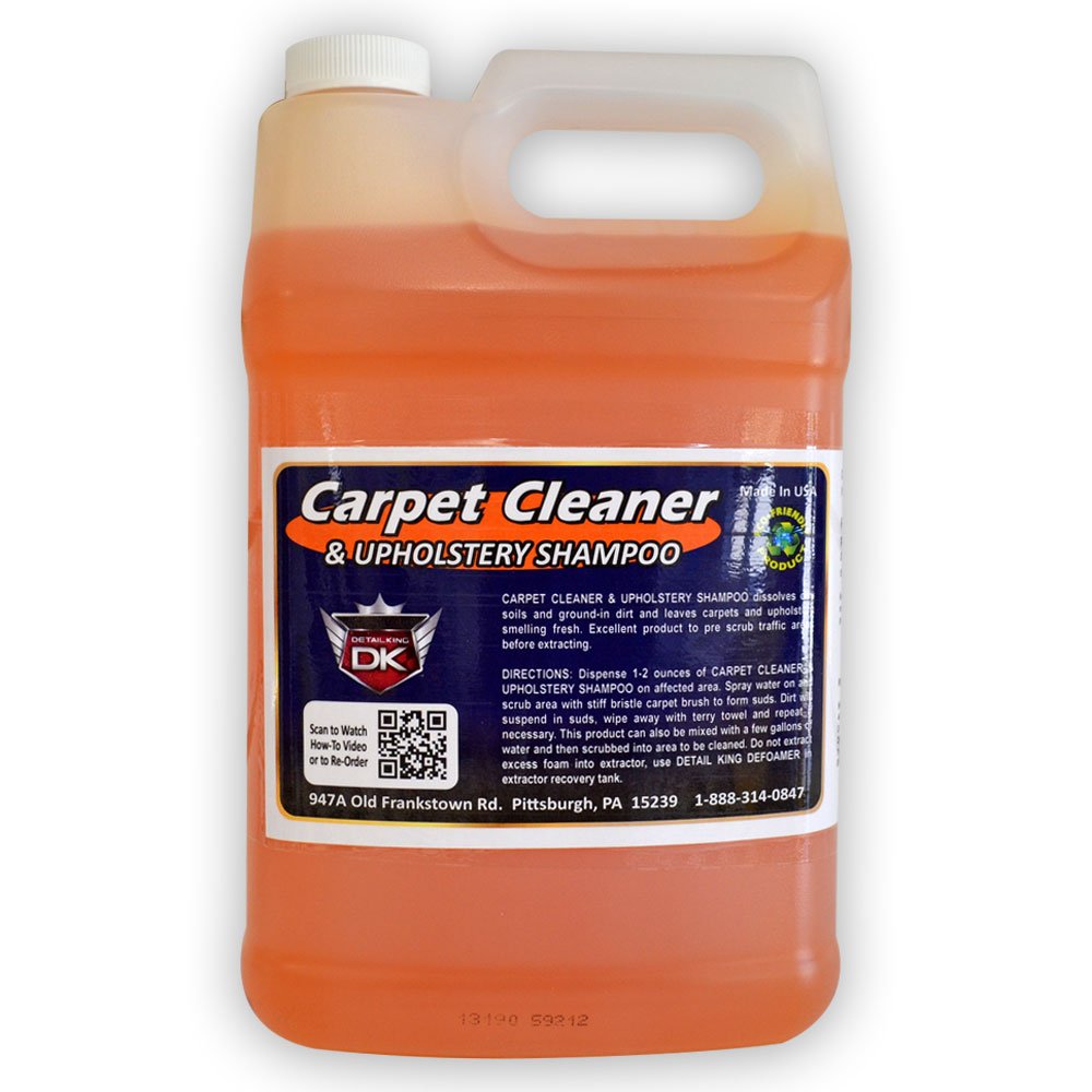 Detail King Automotive Carpet Shampoo & Car Upholstery Cleaner - Powerful Gallon-Sized Auto Detailing Solution for Car Interior Cleaning - Perfect for Deep Cleaning Seats, Carpets and Floor Mats